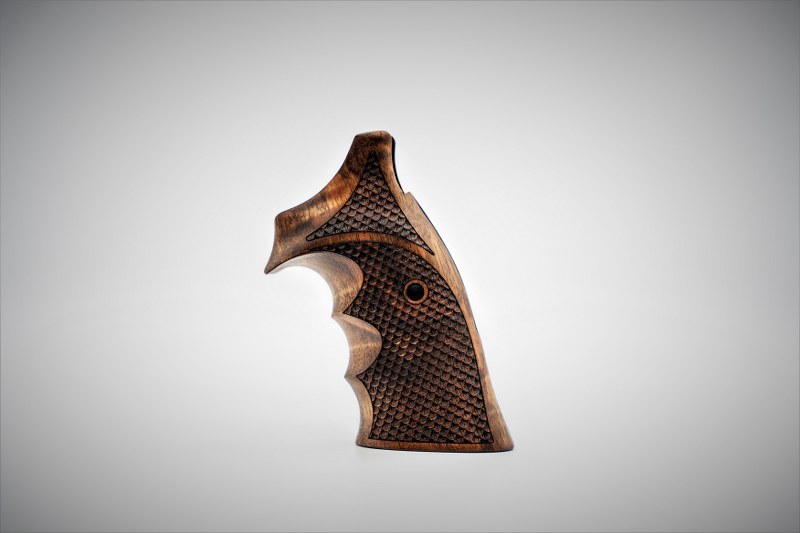 Smith Wesson K/L/X 357 Raund Butt (yuvarlak Dip) Yarım Açık Uyumlu Ceviz Kabzası