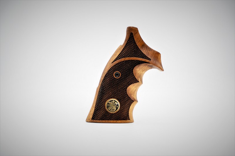 Smith Wesson K/L/X 357 Raund Butt (yuvarlak Dip) Yarım Açık Uyumlu Ceviz Kabzası